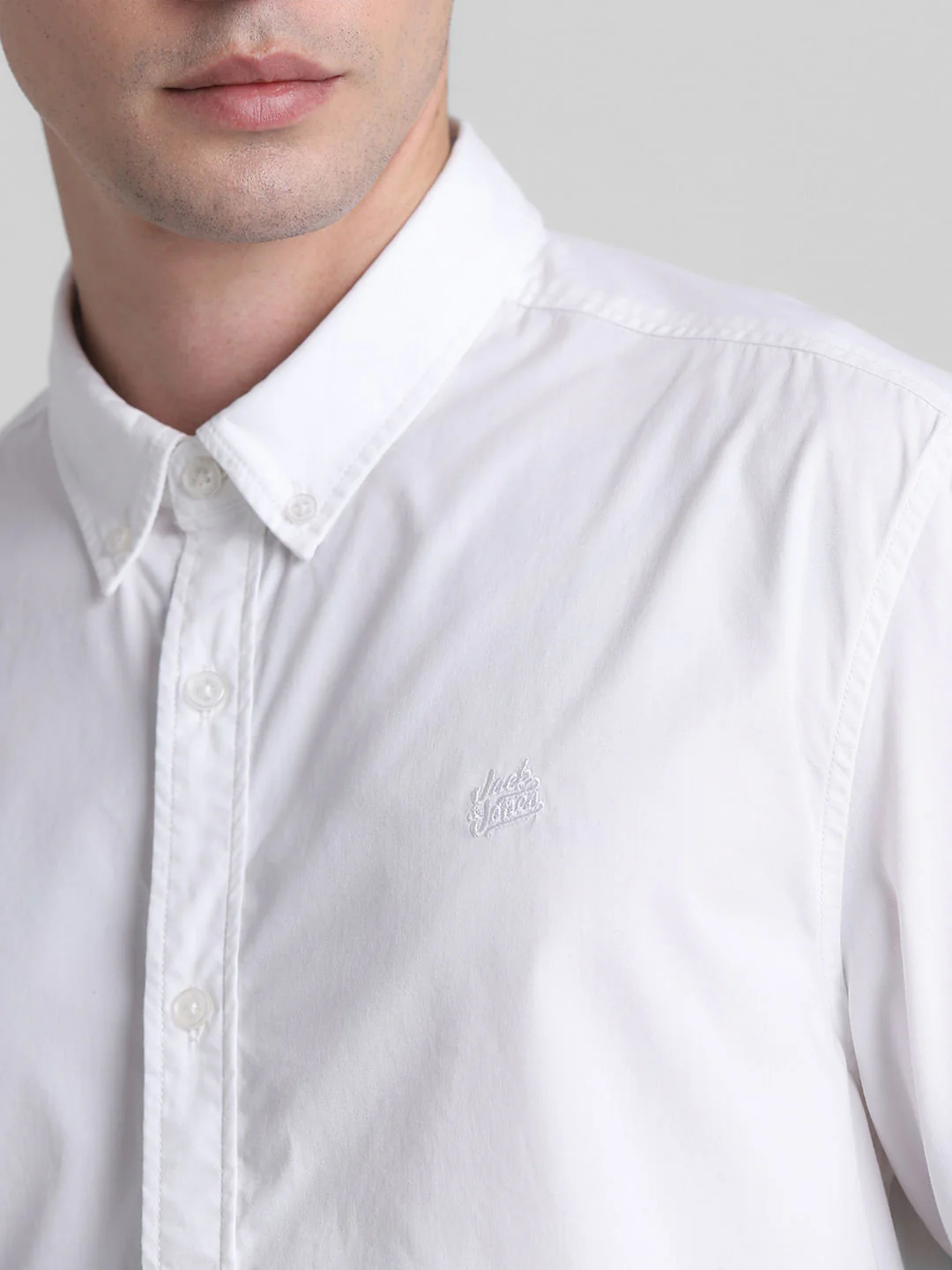 White Cotton Full Sleeves Shirt - Image 5