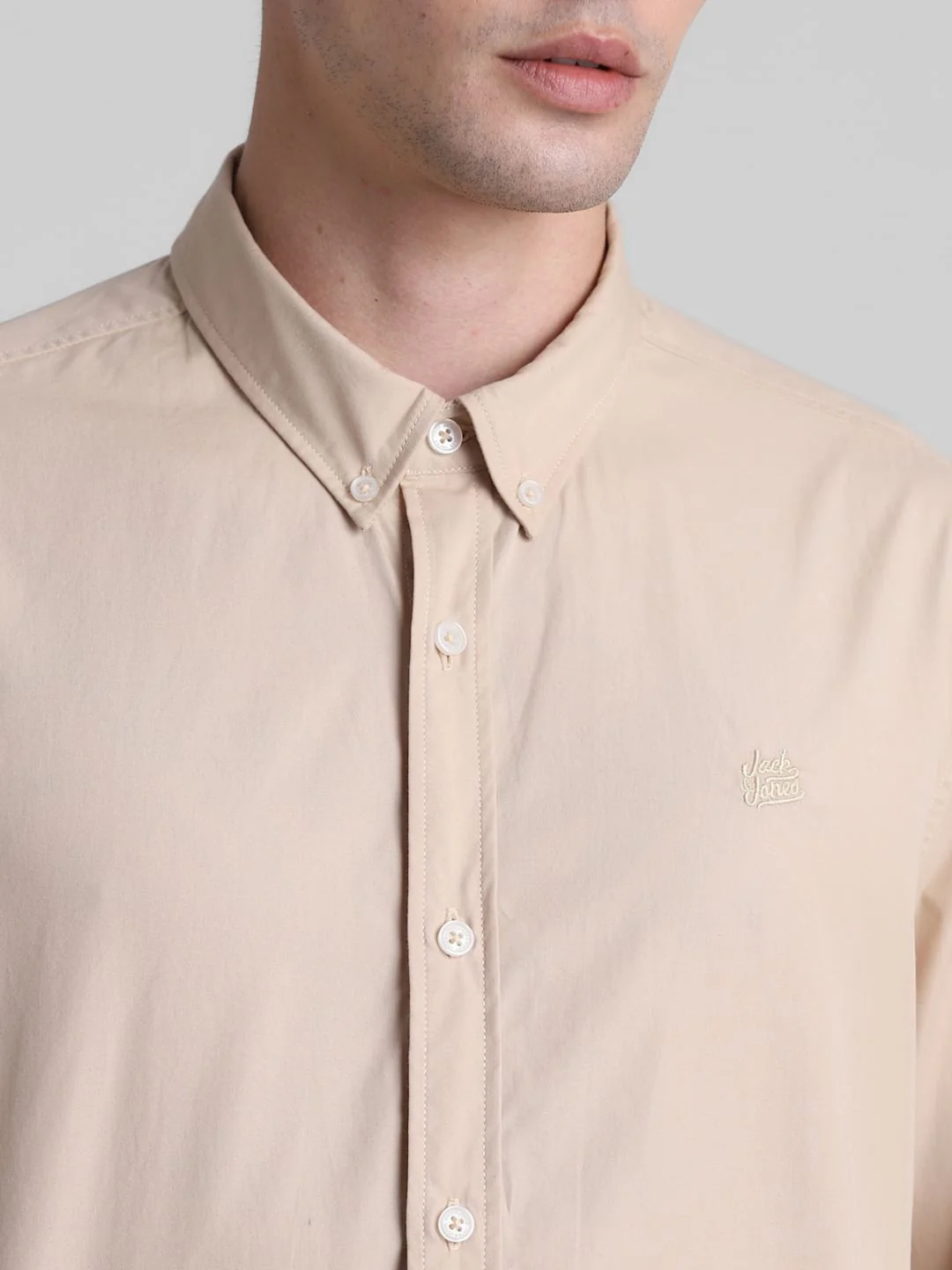 Brown Cotton Full Sleeves Shirt - Image 5