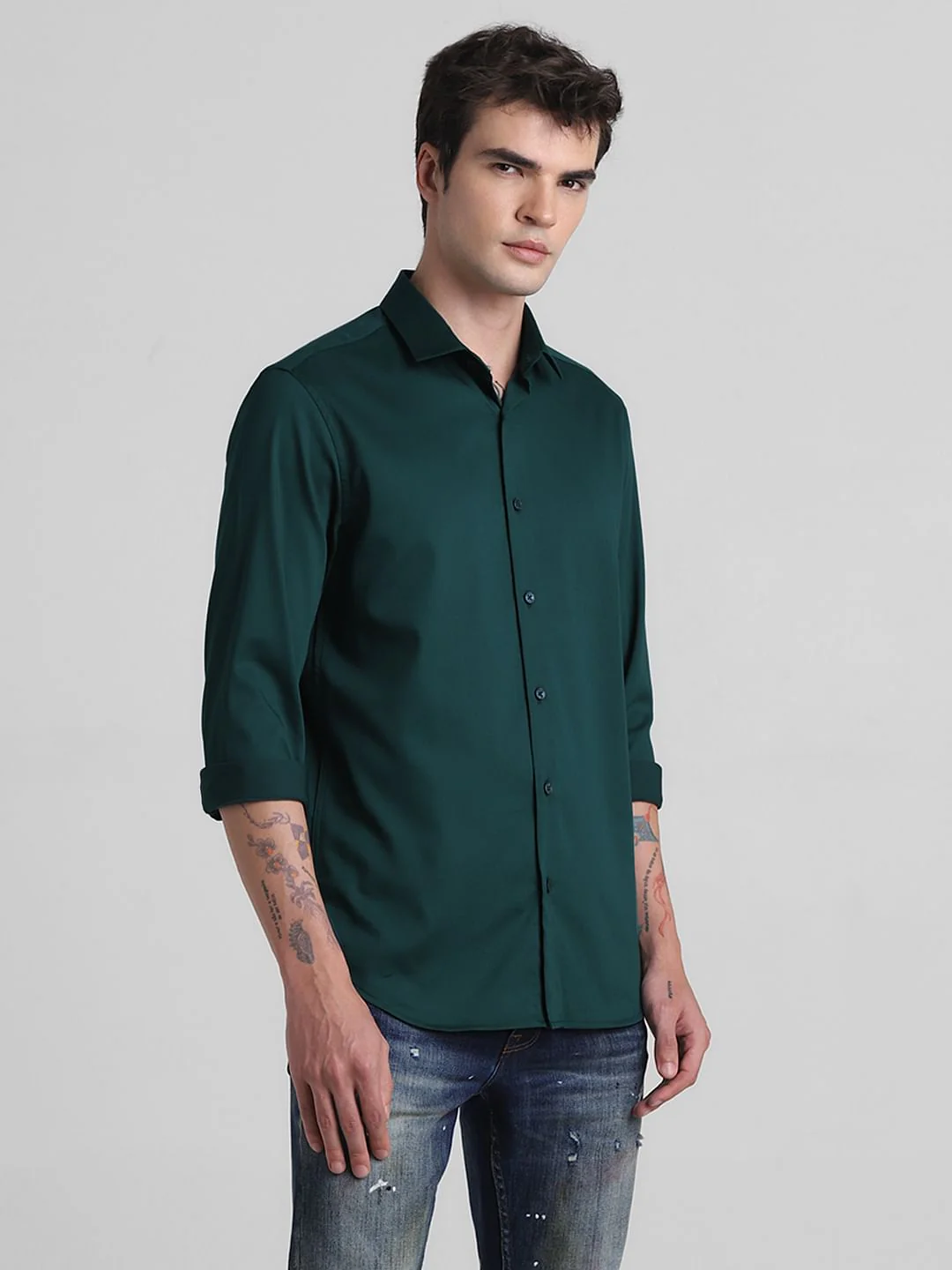 Dark Blue Full Sleeves Shirt - Image 3