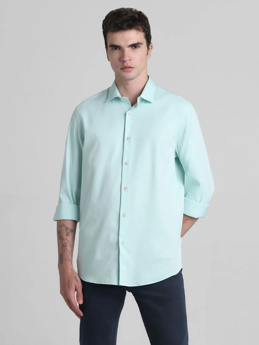 Green Formal Full Sleeves Shirt - Image 2