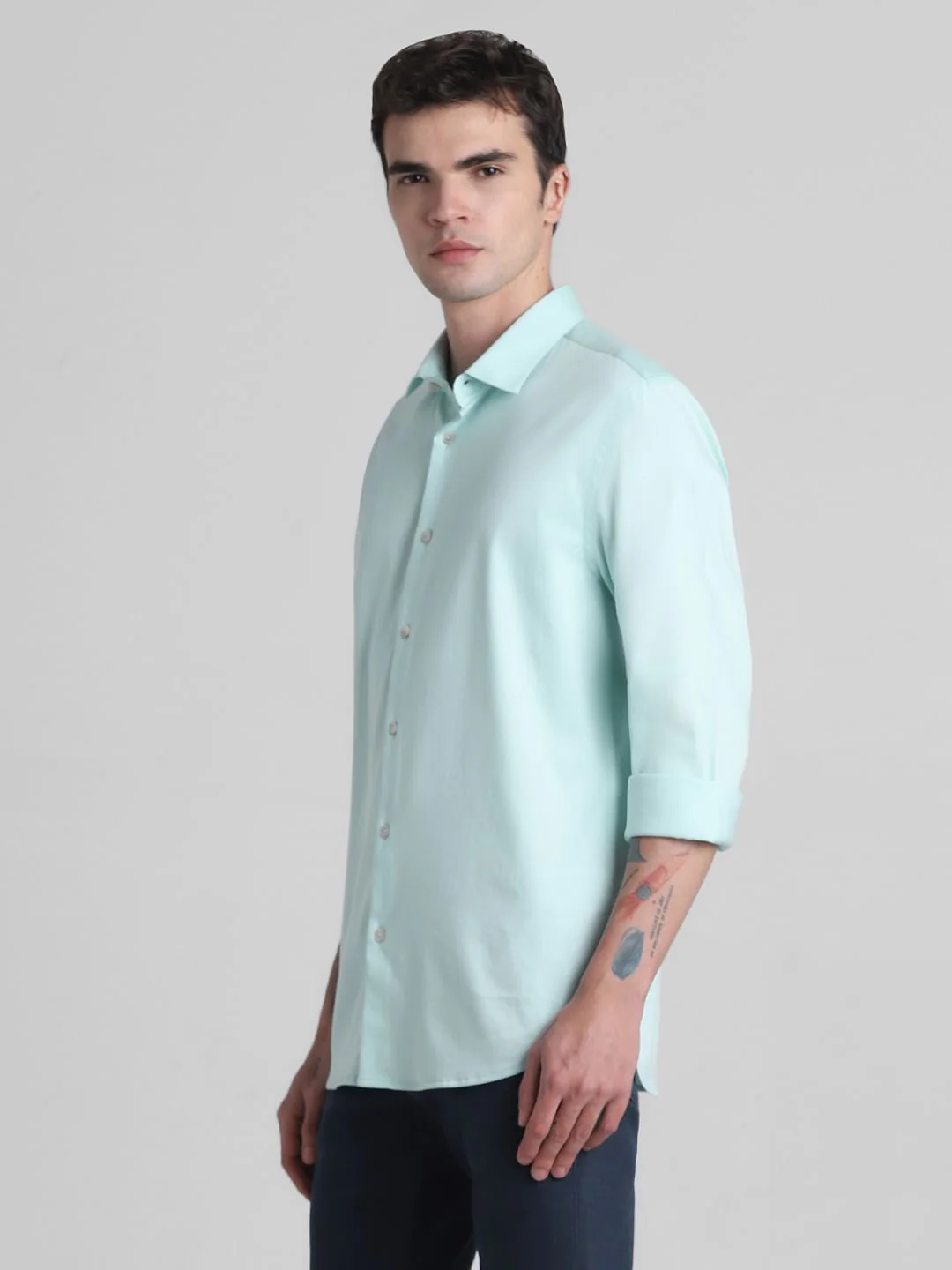 Green Formal Full Sleeves Shirt - Image 3