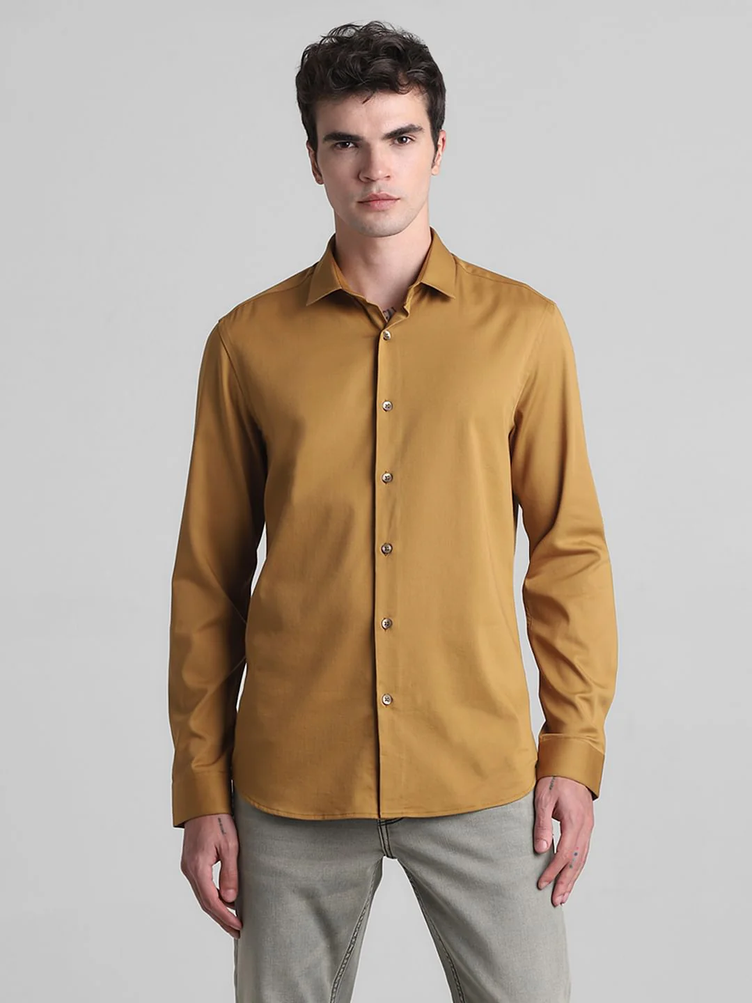 Brown Full Sleeves Shirt - Image 2
