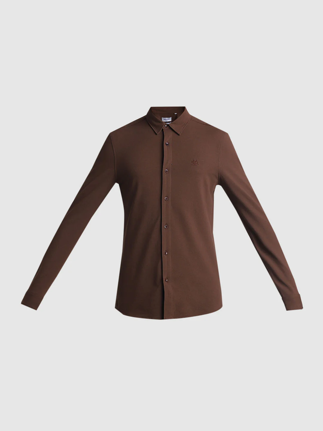 Brown Knitted Full Sleeves Shirt - Image 7