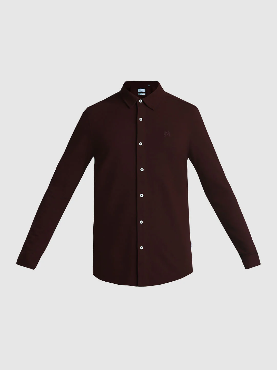 Dark Red Knit Full Sleeves Shirt - Image 7