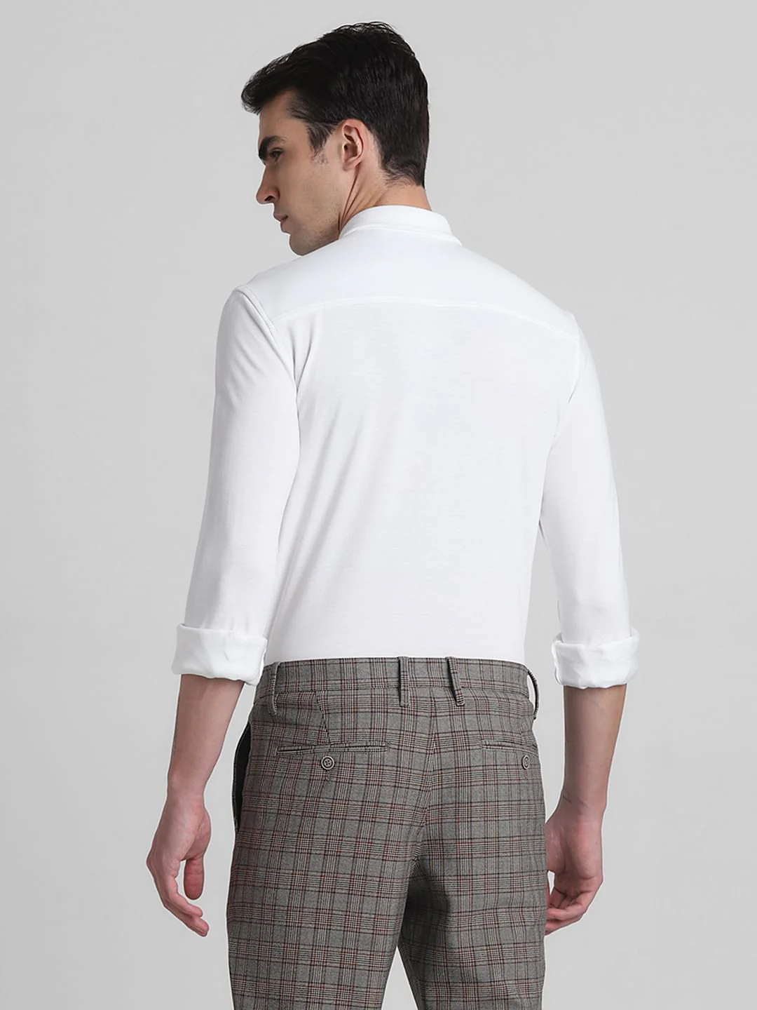White Knit Full Sleeves Shirt - Image 4