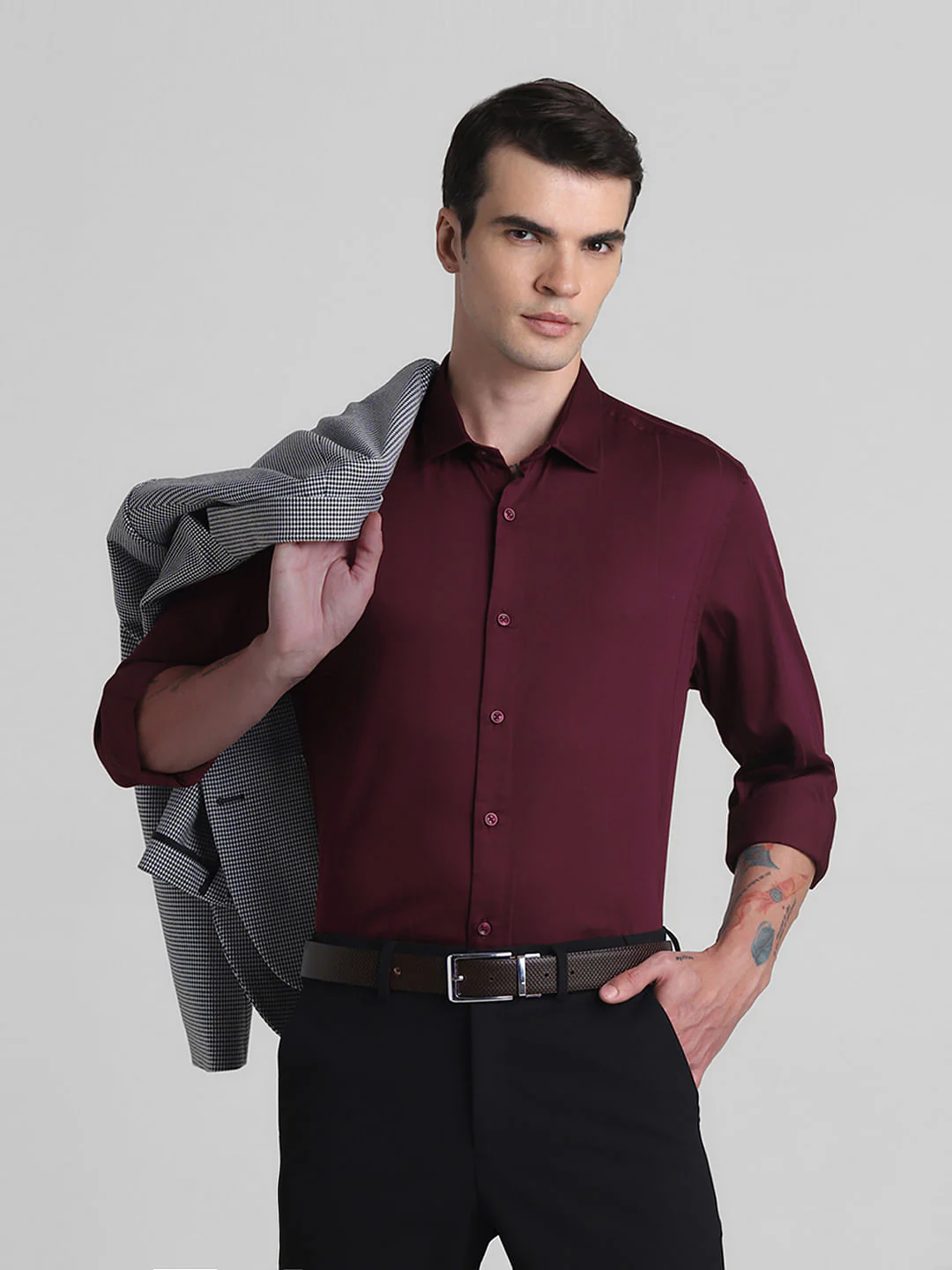 Maroon Full Sleeves Shirt
