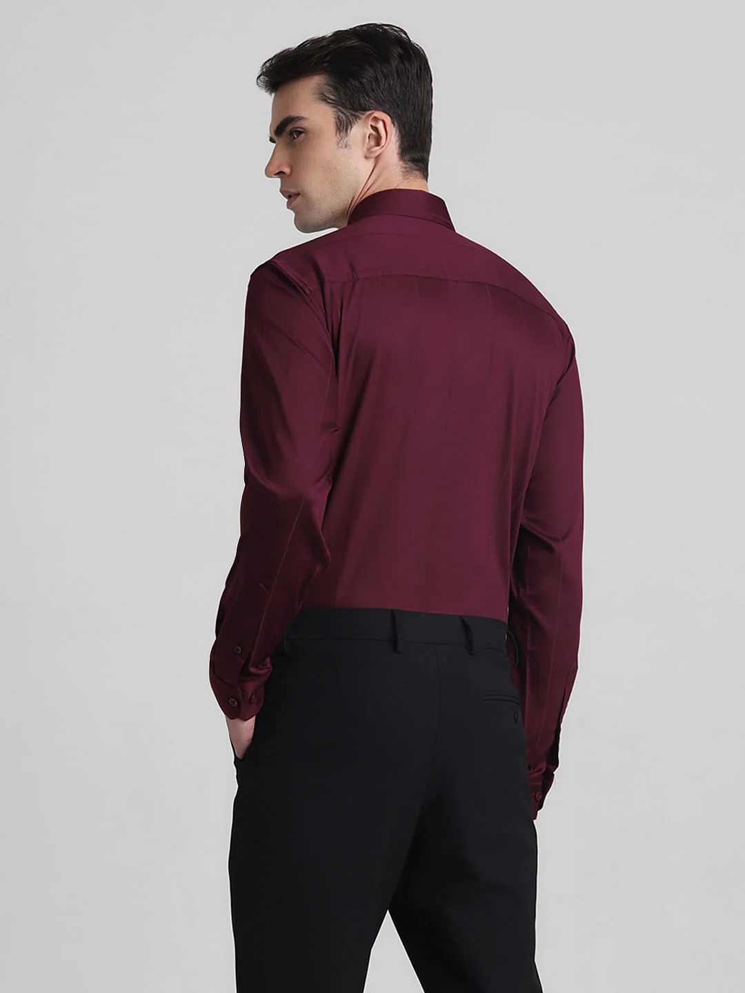 Maroon Full Sleeves Shirt - Image 4