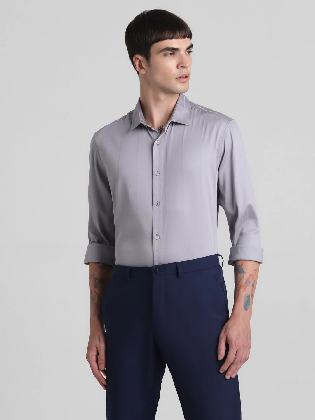 Grey Full Sleeves Shirt - Image 2