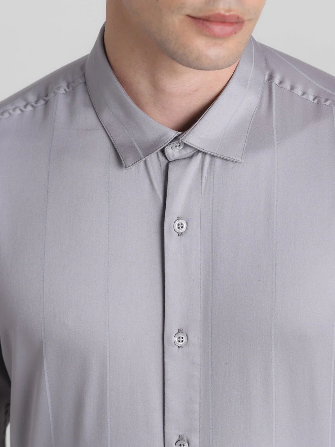 Grey Full Sleeves Shirt - Image 5