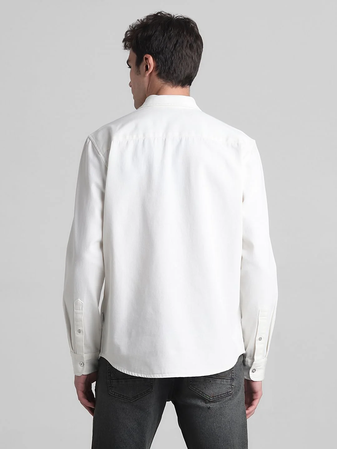 Ecru Denim Full Sleeves Shirt - Image 4