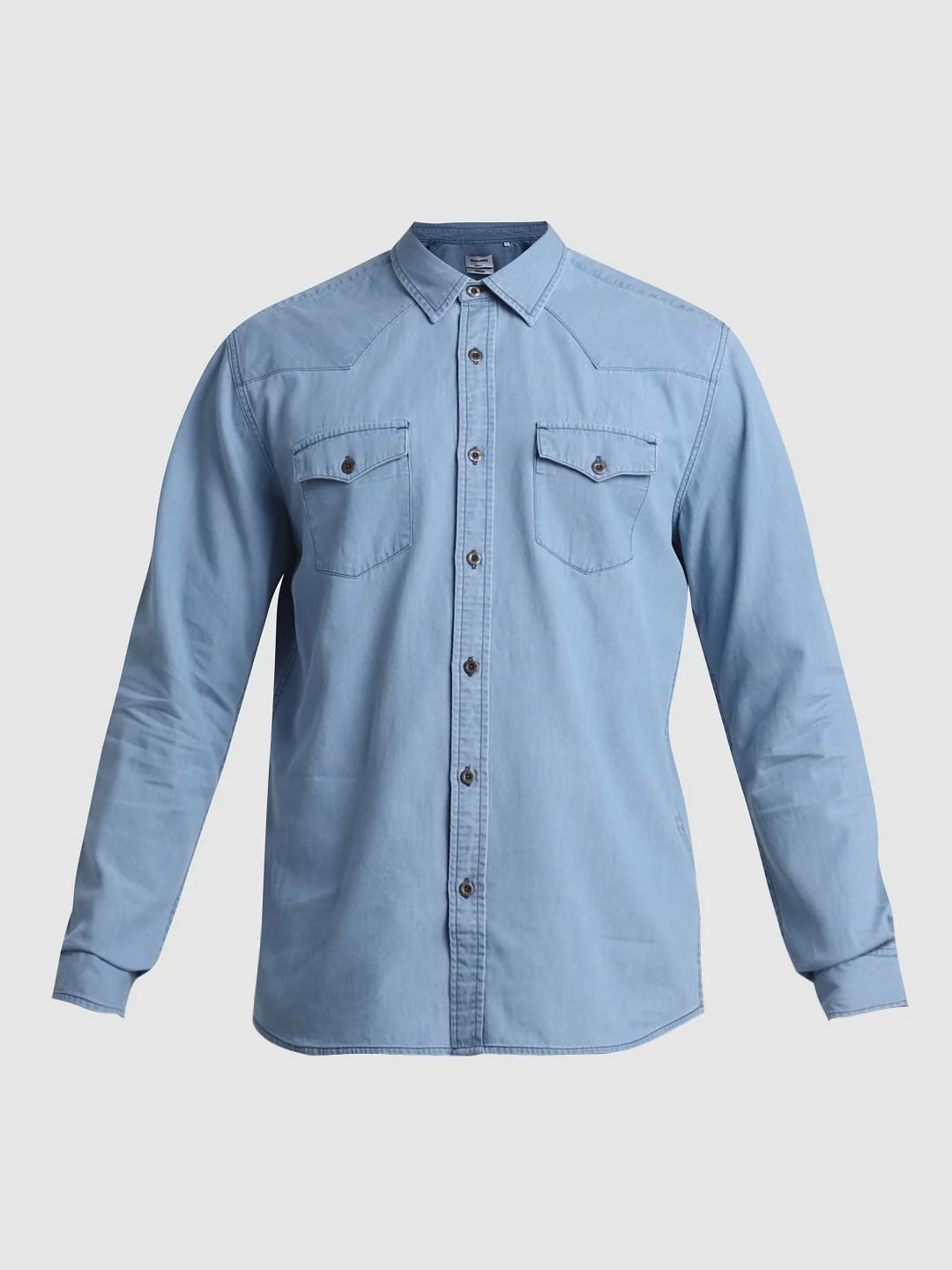 Light Blue Full Sleeves Denim Shirt - Image 7