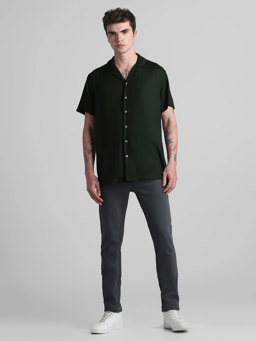 Dark Green Short Sleeves Shirt - Image 6