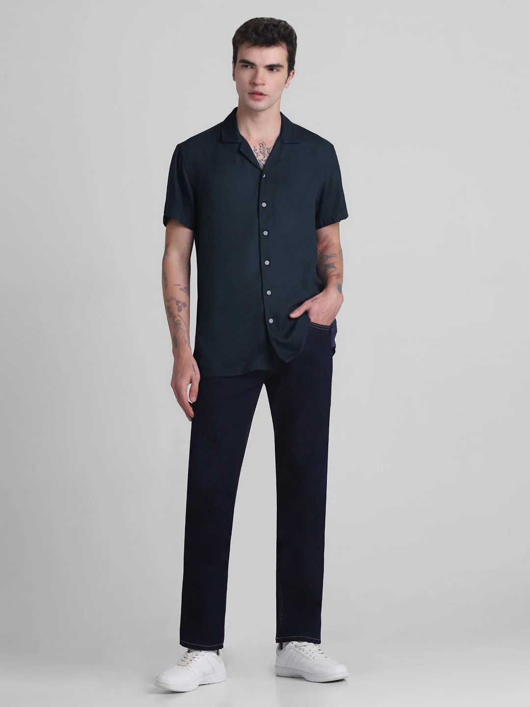Dark Blue Short Sleeves Shirt - Image 6