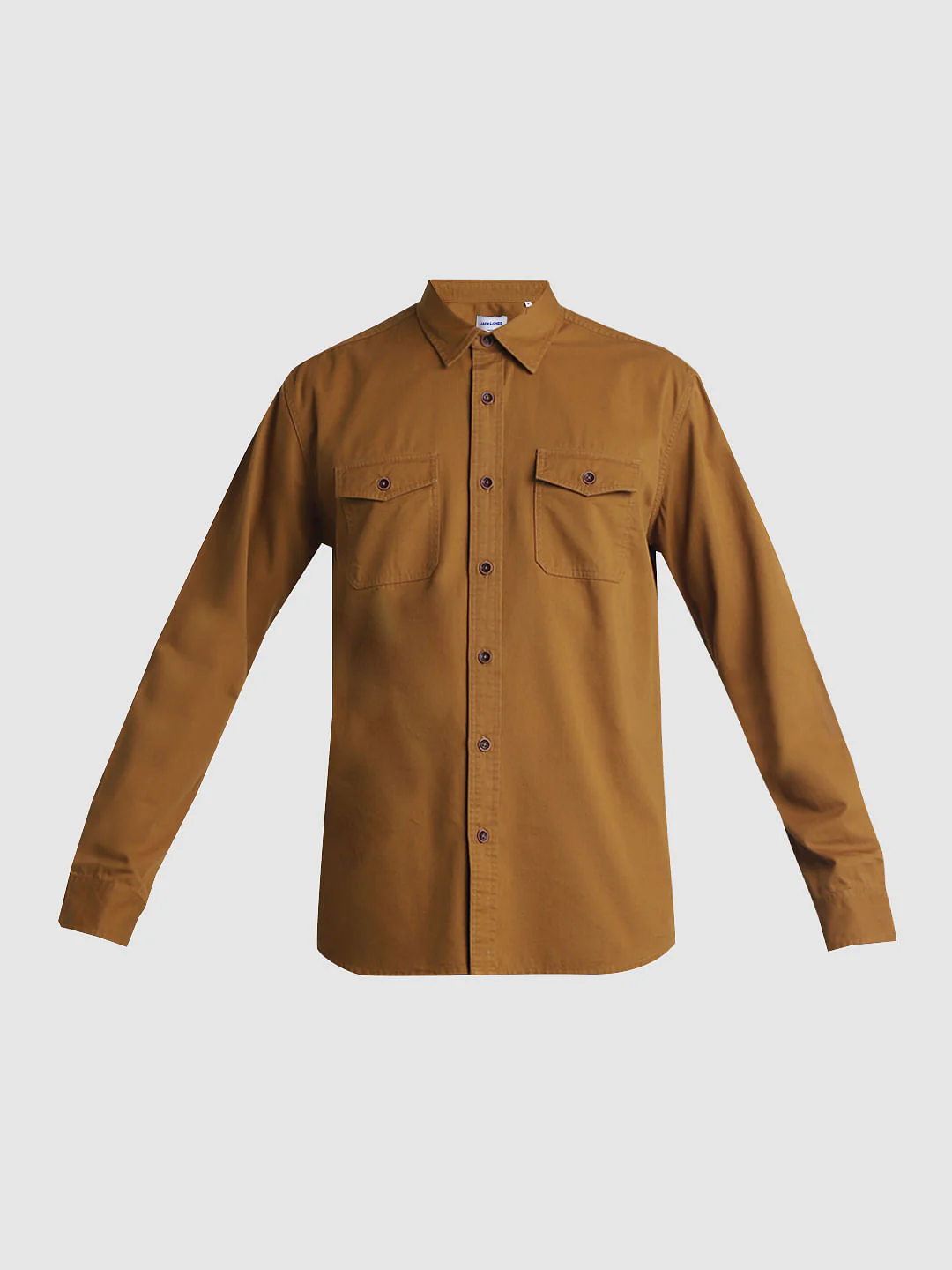 Brown Cotton Full Sleeves Shirt - Image 7
