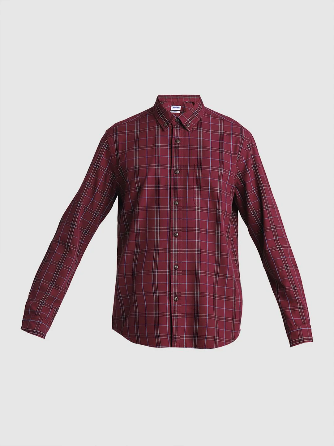 Red Cotton Check Full Sleeves Shirt - Image 7