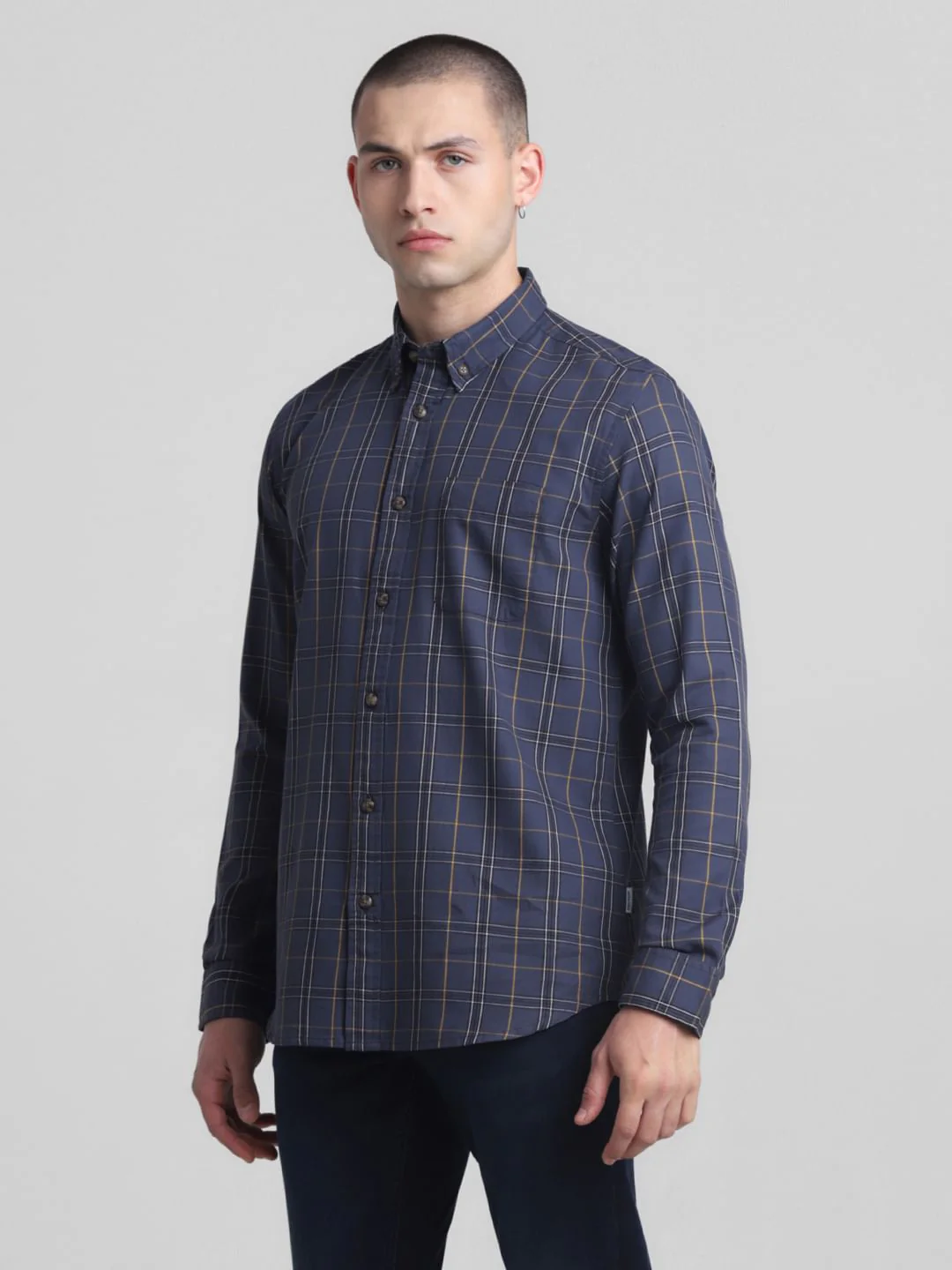 Blue Check Full Sleeves Shirt - Image 3