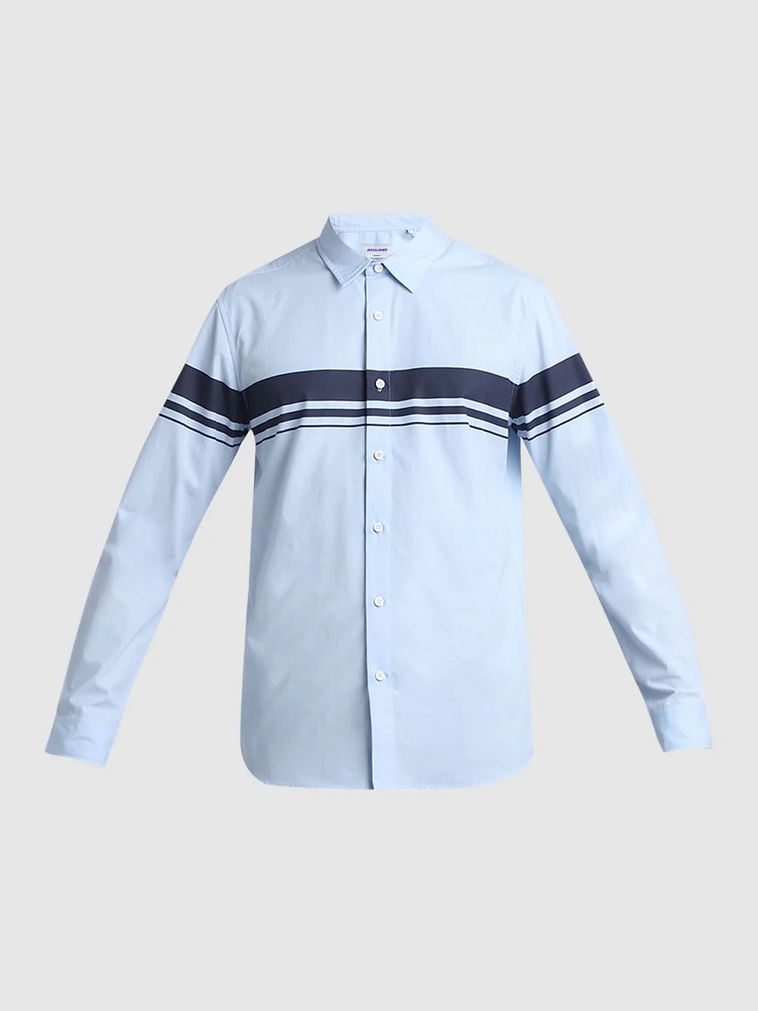 Light Blue Cotton Full Sleeves Shirt - Image 7