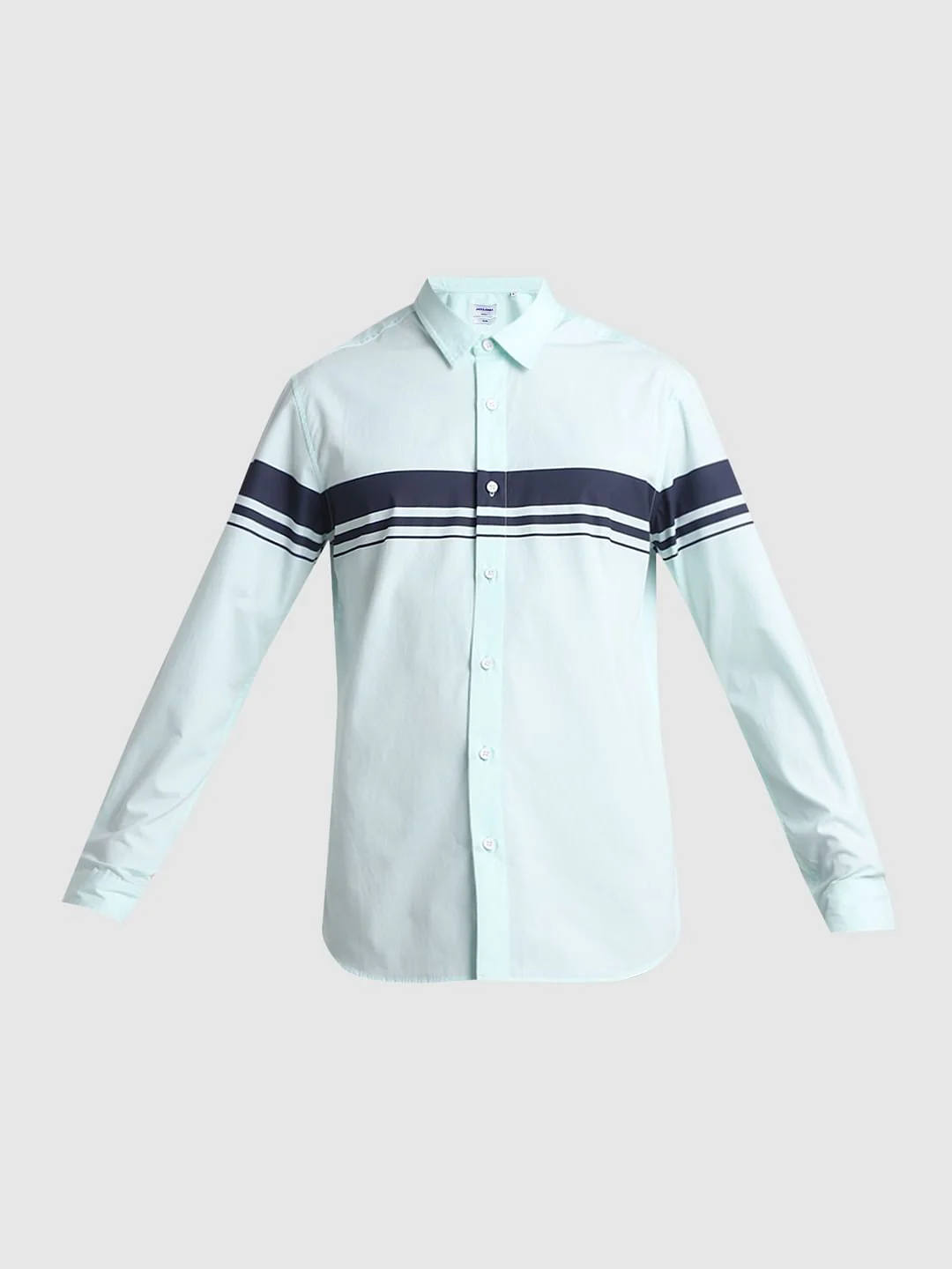 Mint Green Cotton Full Sleeves Shirt - Image 7