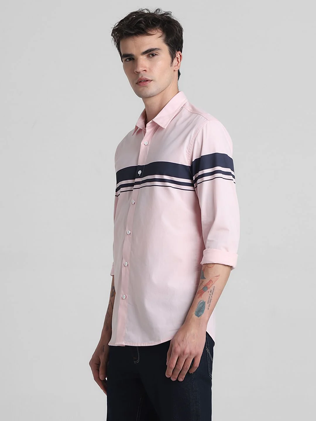 Pink Printed Full Sleeves Shirt - Image 3