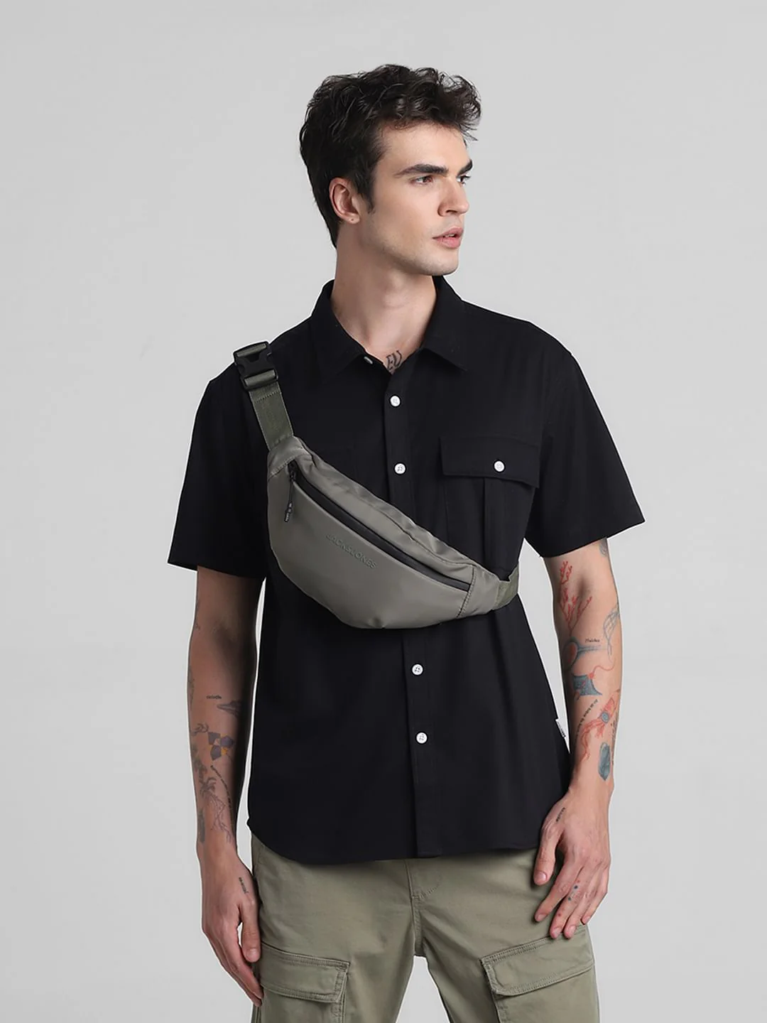 Black Oversized Short Sleeves Shirt