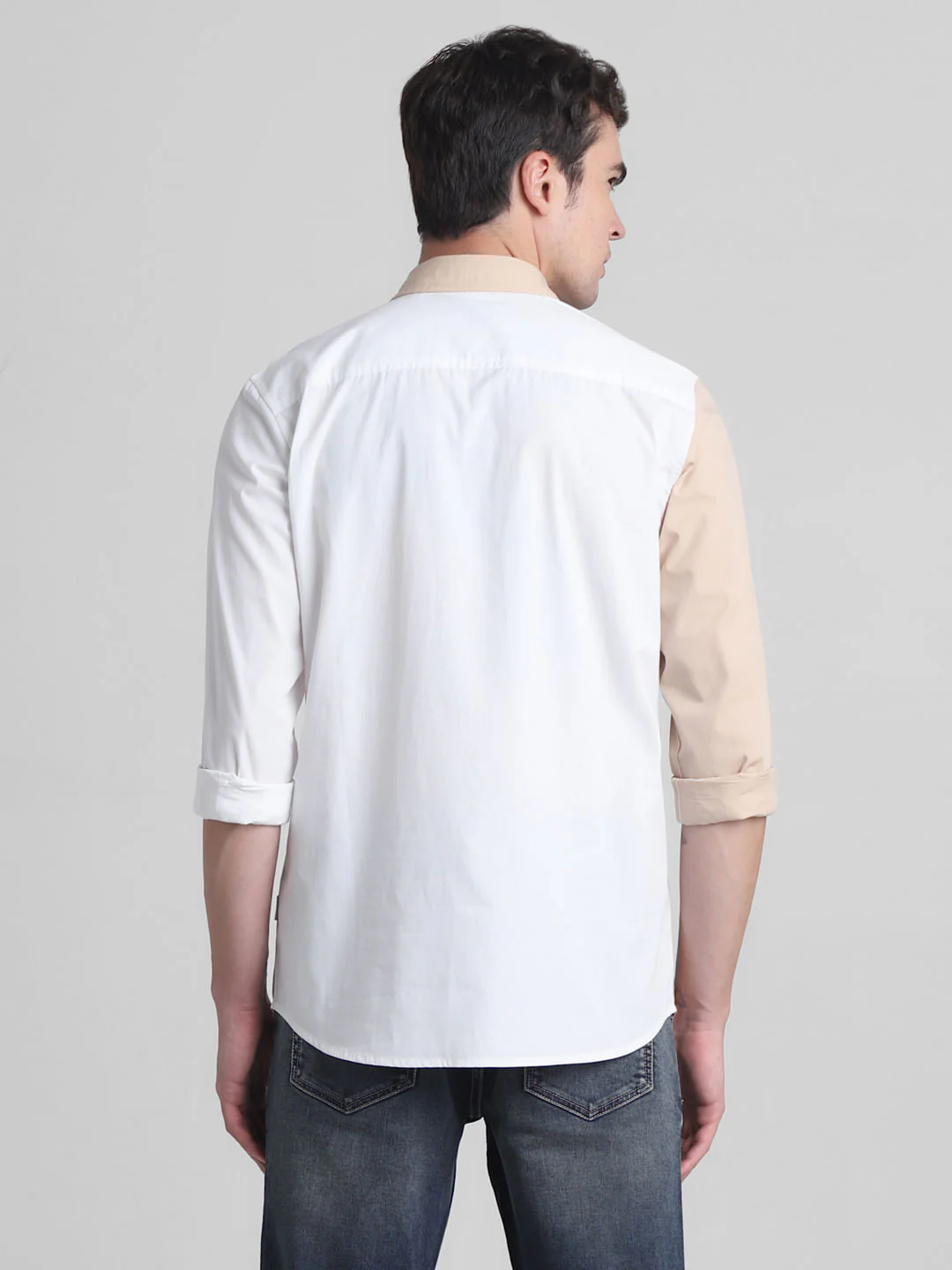 Brown Colourblocked Full Sleeves Shirt - Image 4