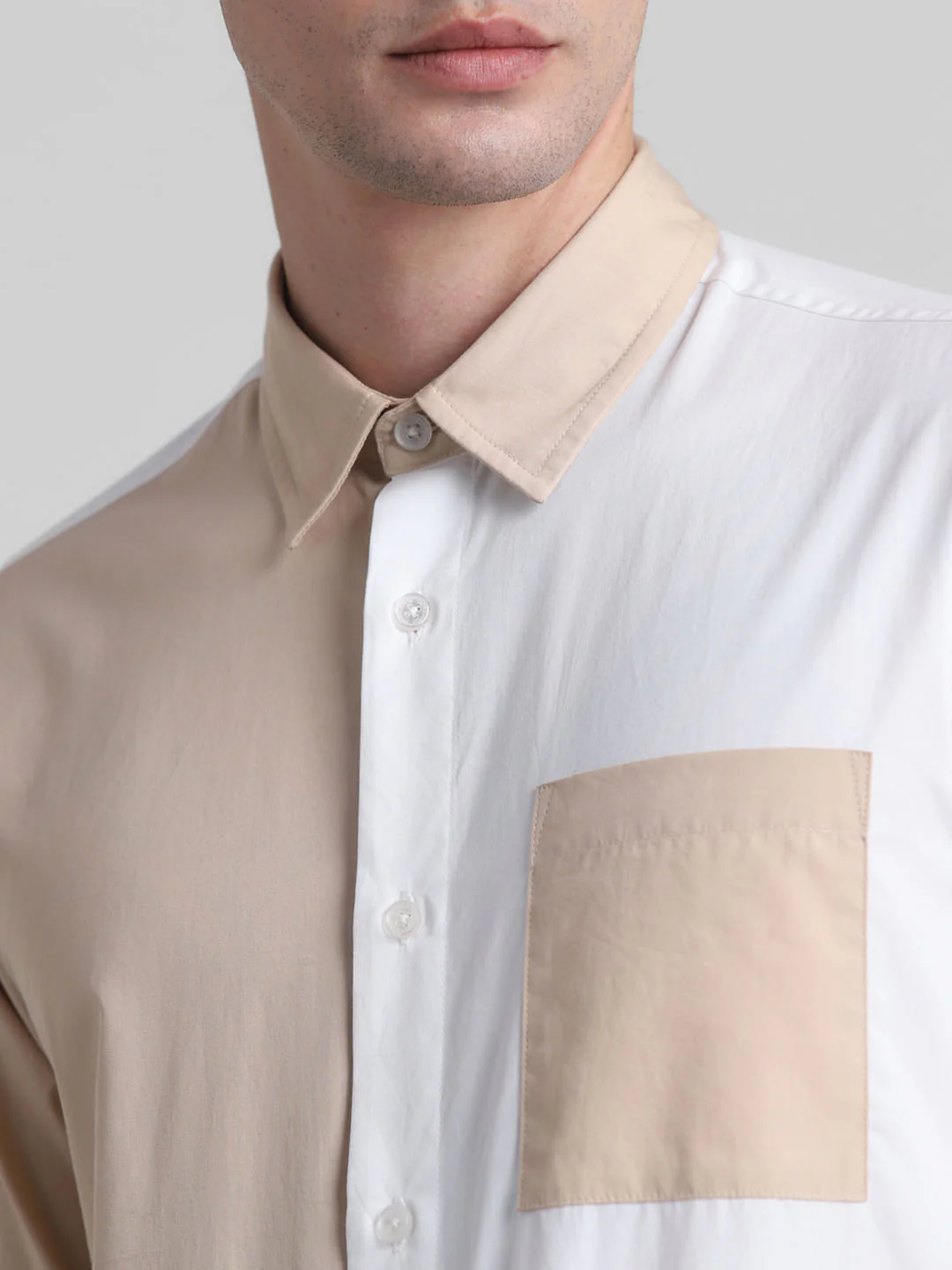 Brown Colourblocked Full Sleeves Shirt - Image 5
