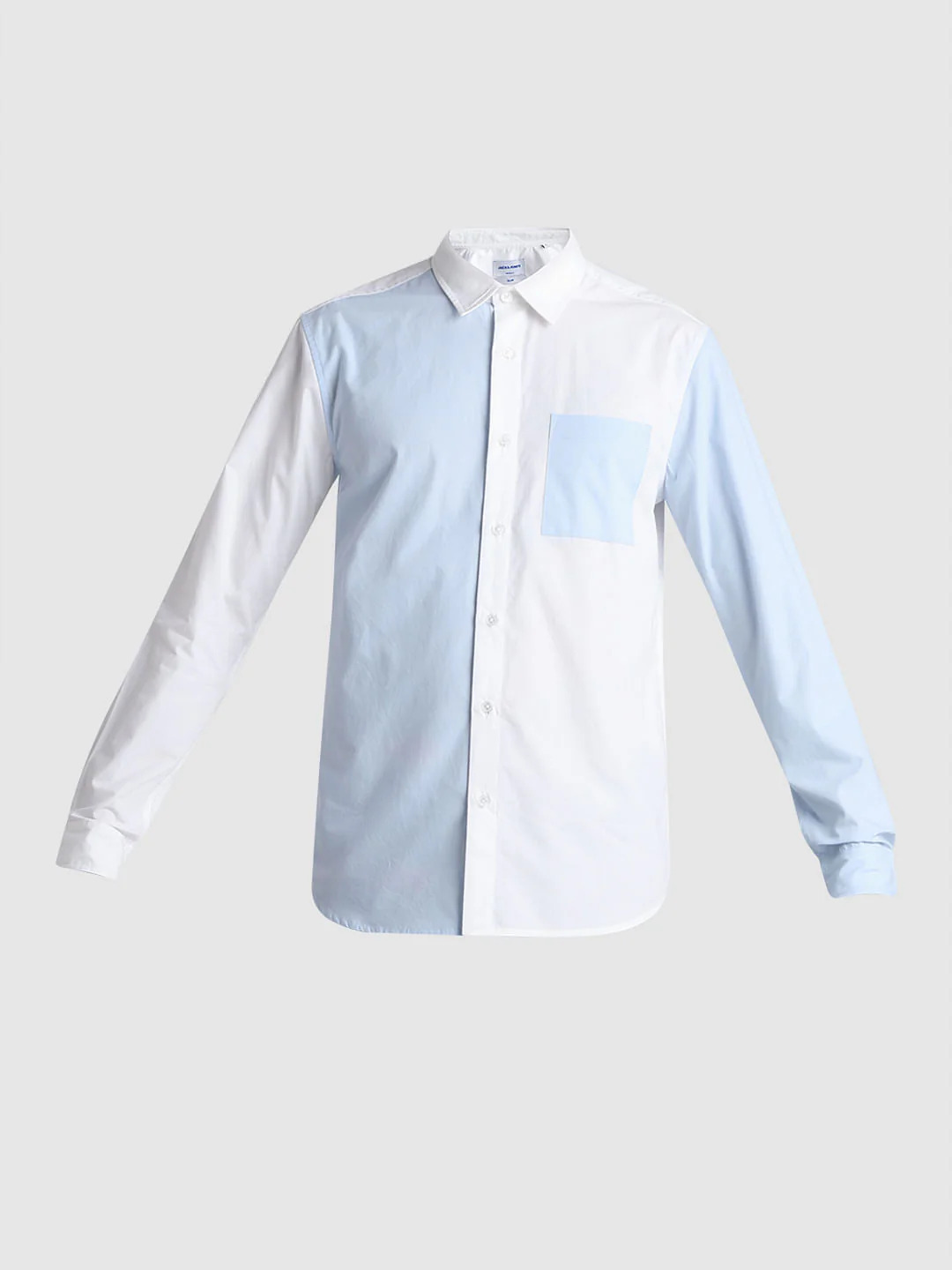 Blue Colourblocked Full Sleeves Shirt - Image 7