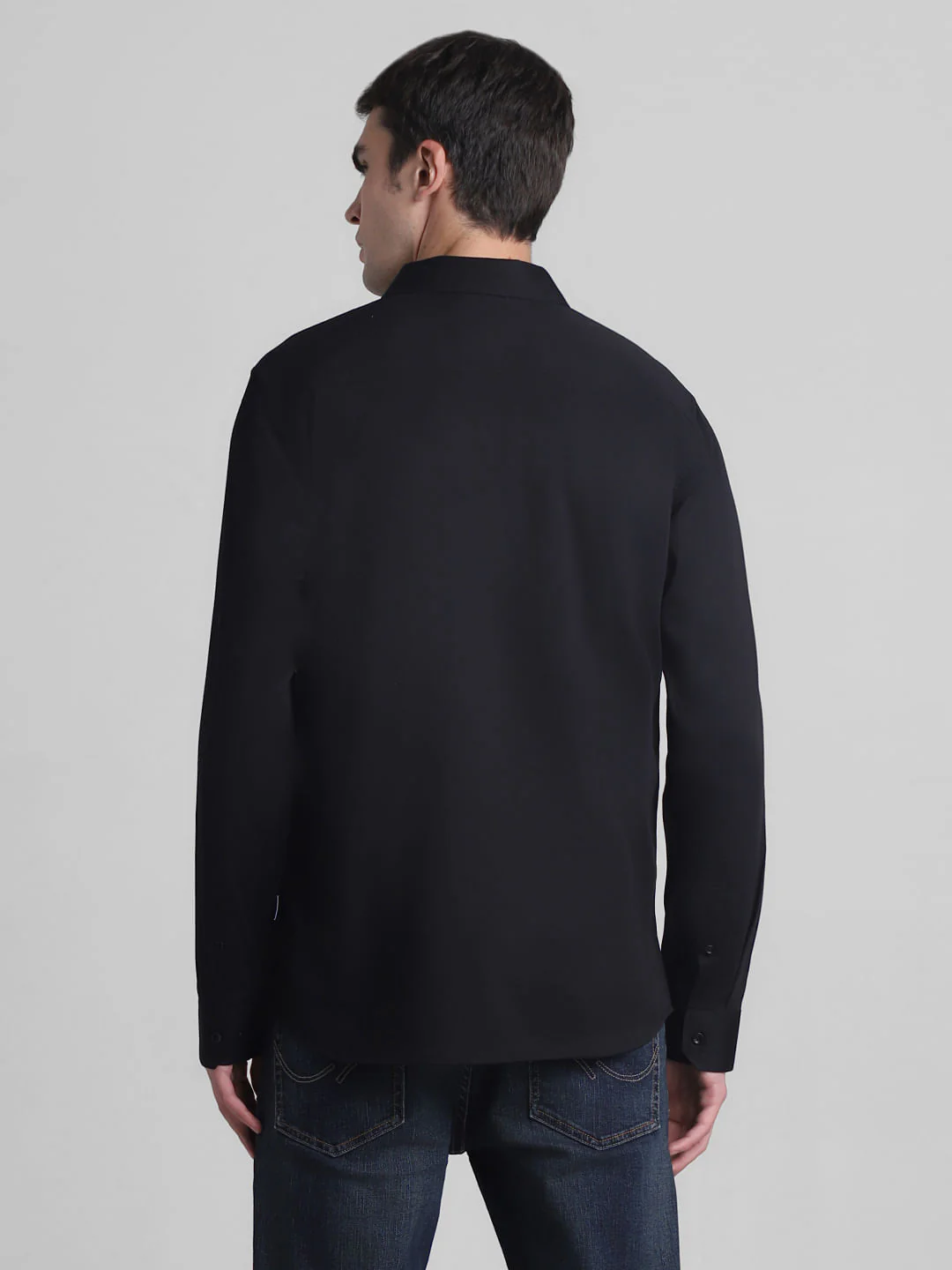 Black Printed Full Sleeves Shirt - Image 4