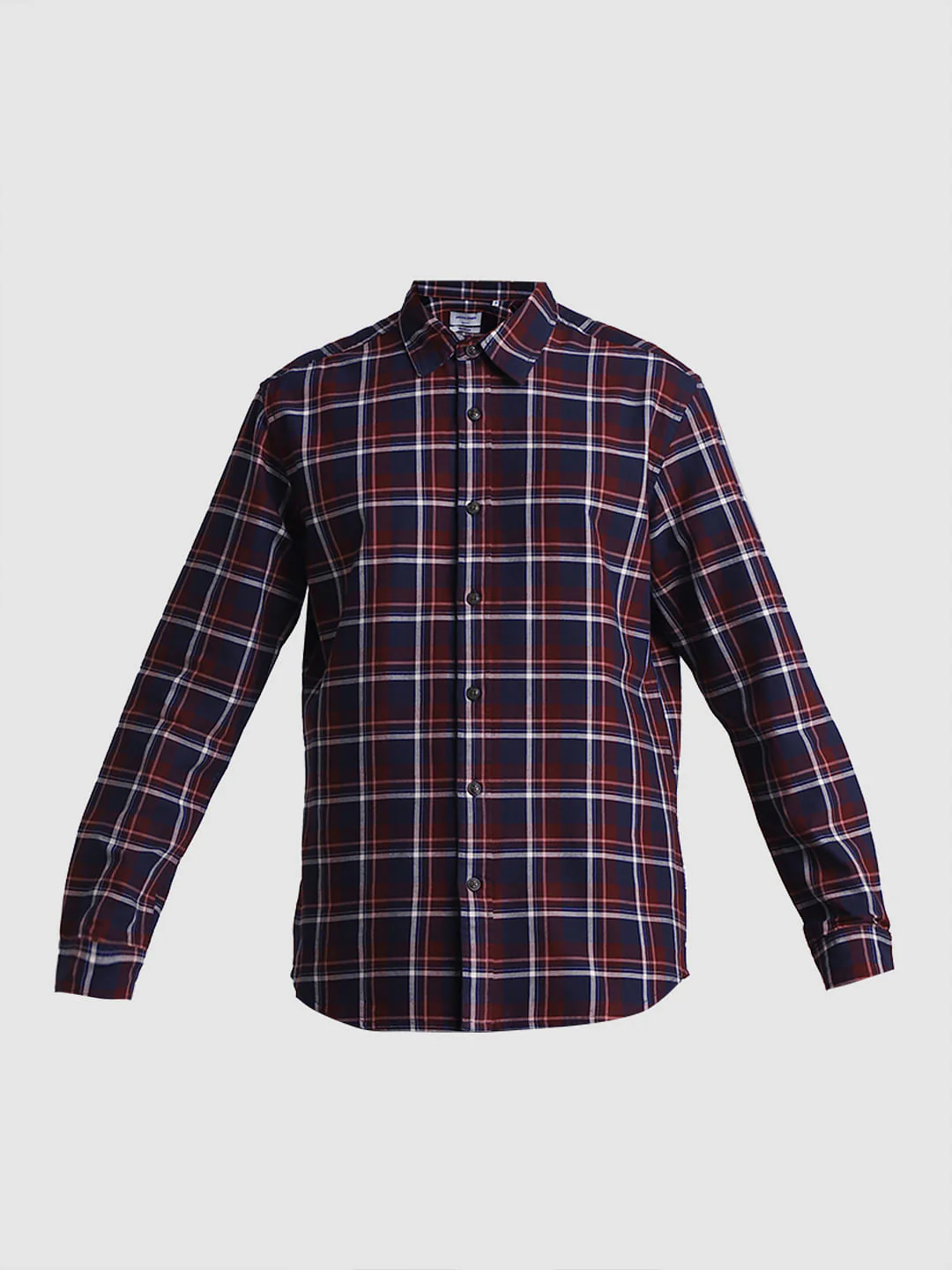 Maroon Cotton Check Full Sleeves Shirt - Image 7