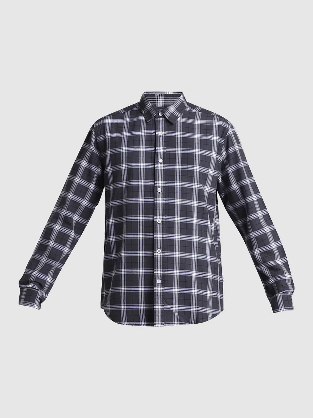 Grey Check Full Sleeves Shirt - Image 7