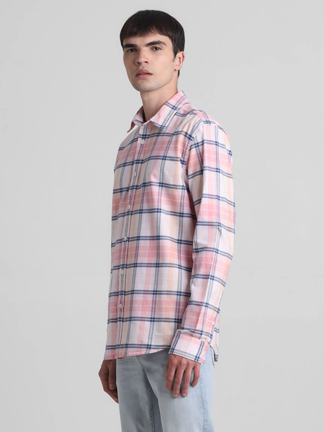 Pink Check Full Sleeves Shirt - Image 3