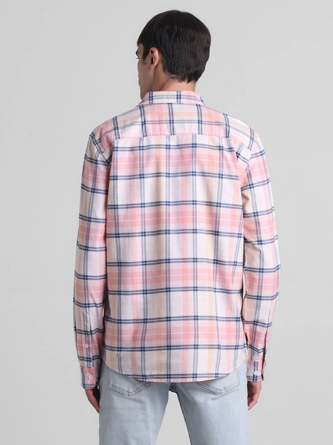 Pink Check Full Sleeves Shirt - Image 4