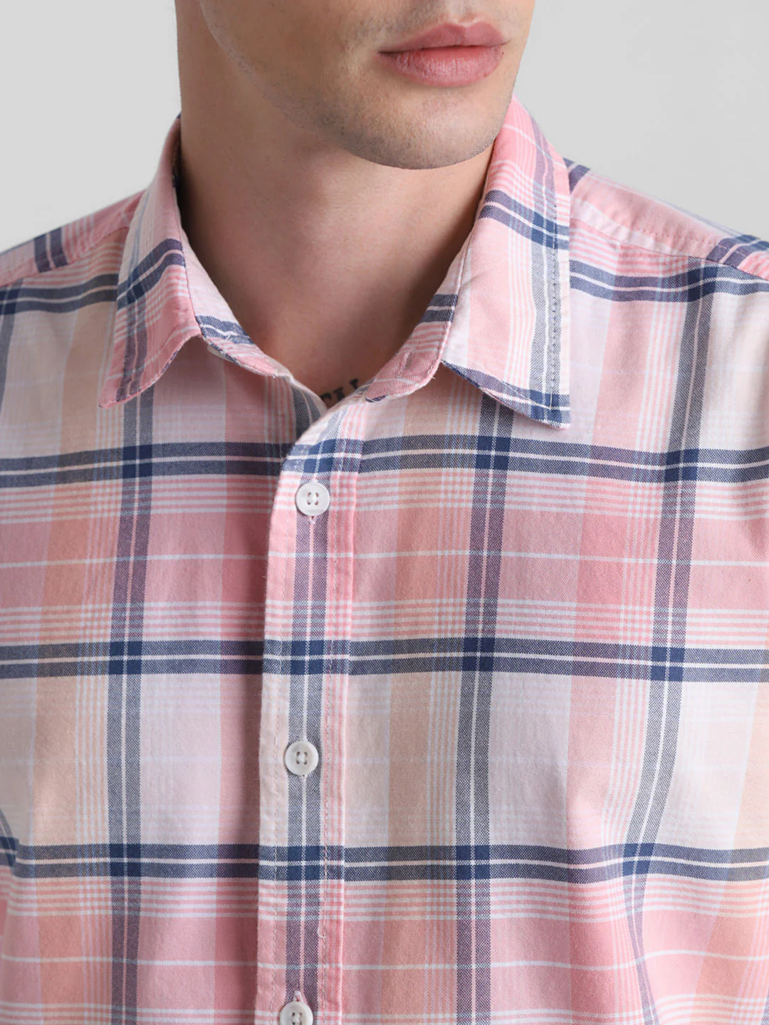 Pink Check Full Sleeves Shirt - Image 5