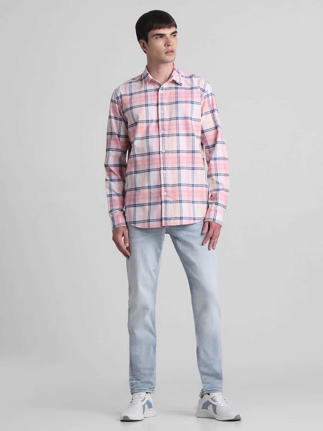 Pink Check Full Sleeves Shirt - Image 6