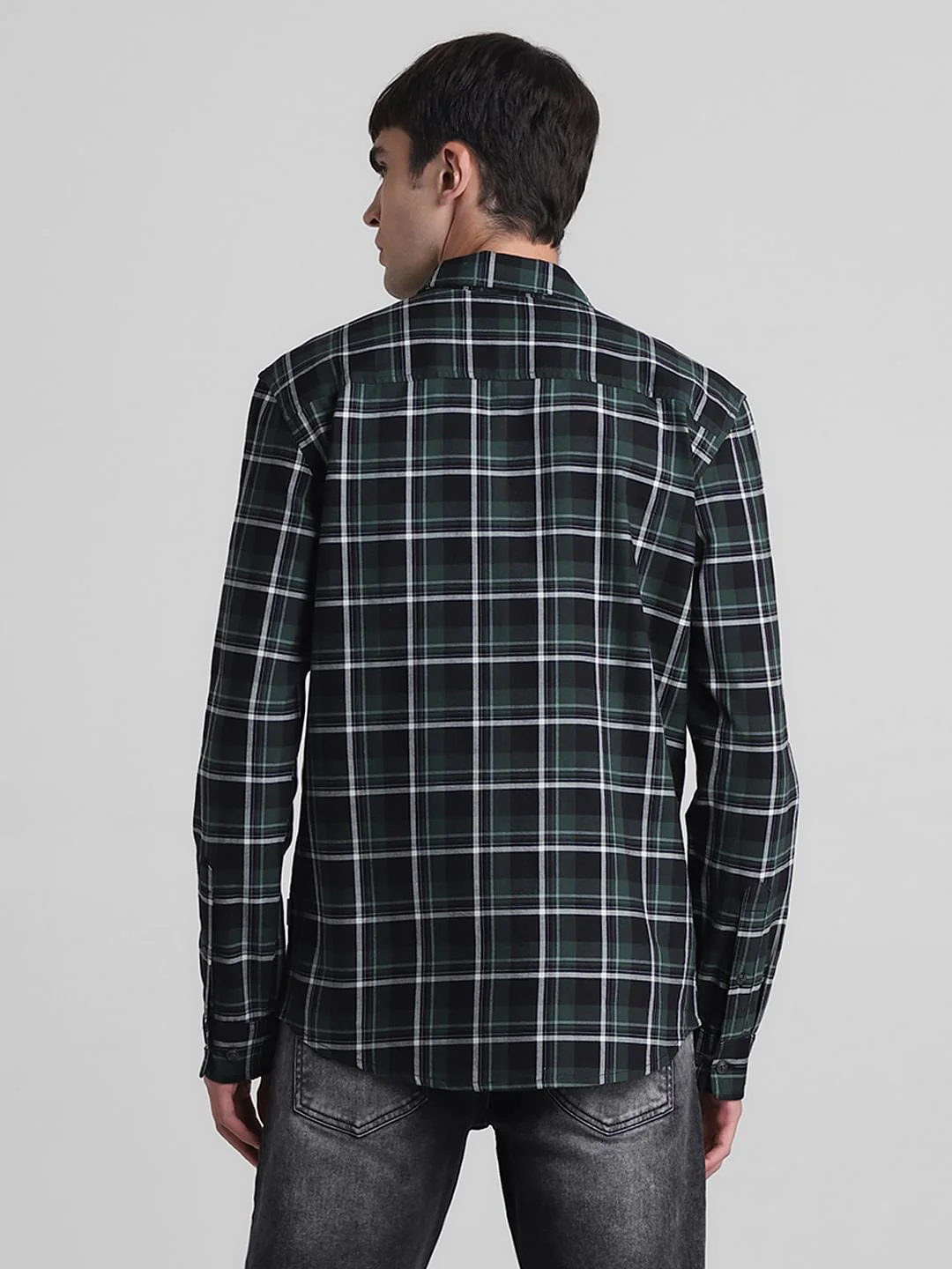 Green Check Full Sleeves Shirt - Image 4