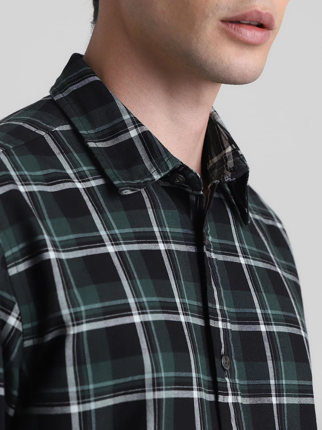 Green Check Full Sleeves Shirt - Image 5
