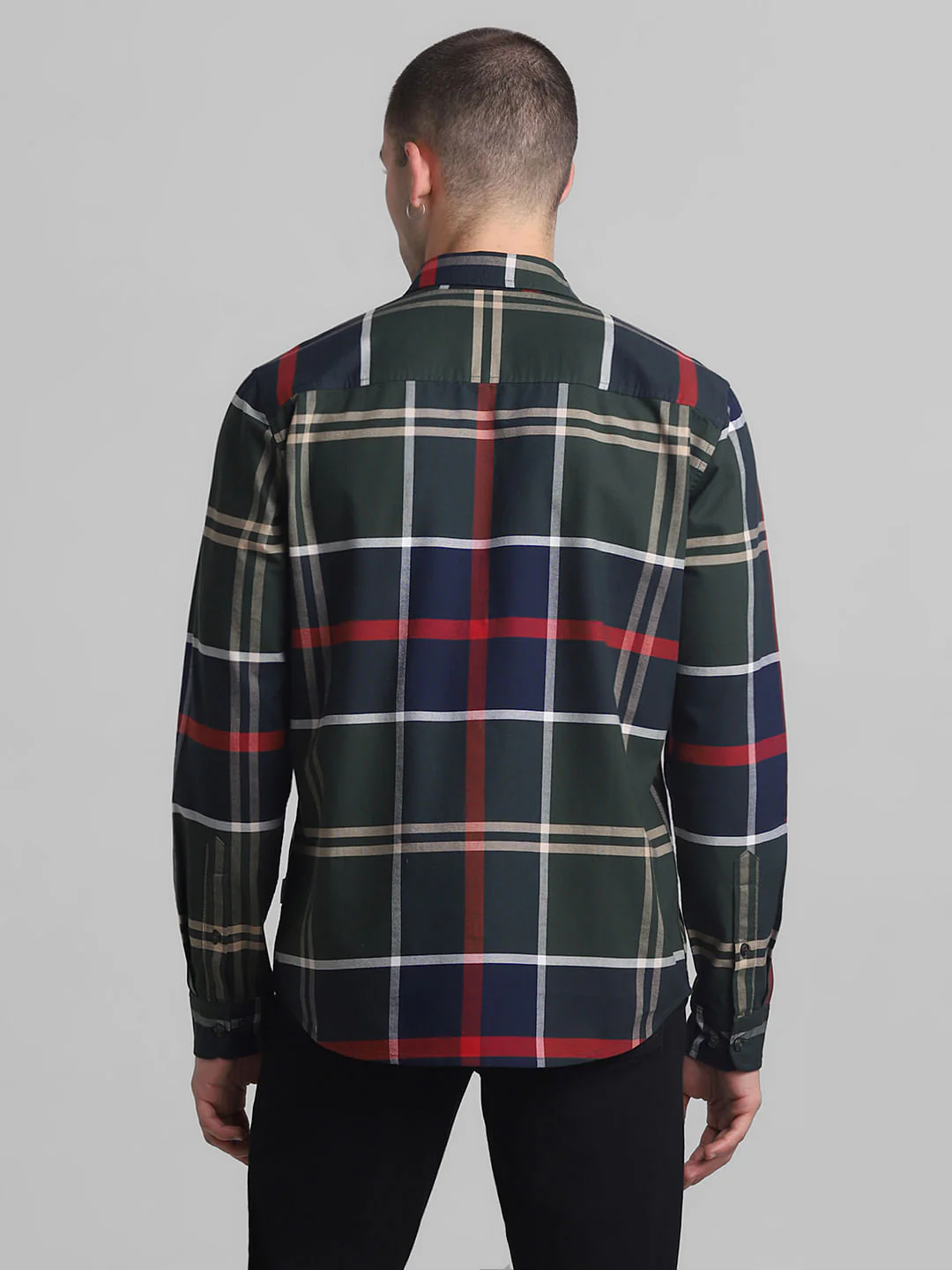 Green Check Full Sleeves Shirt - Image 4