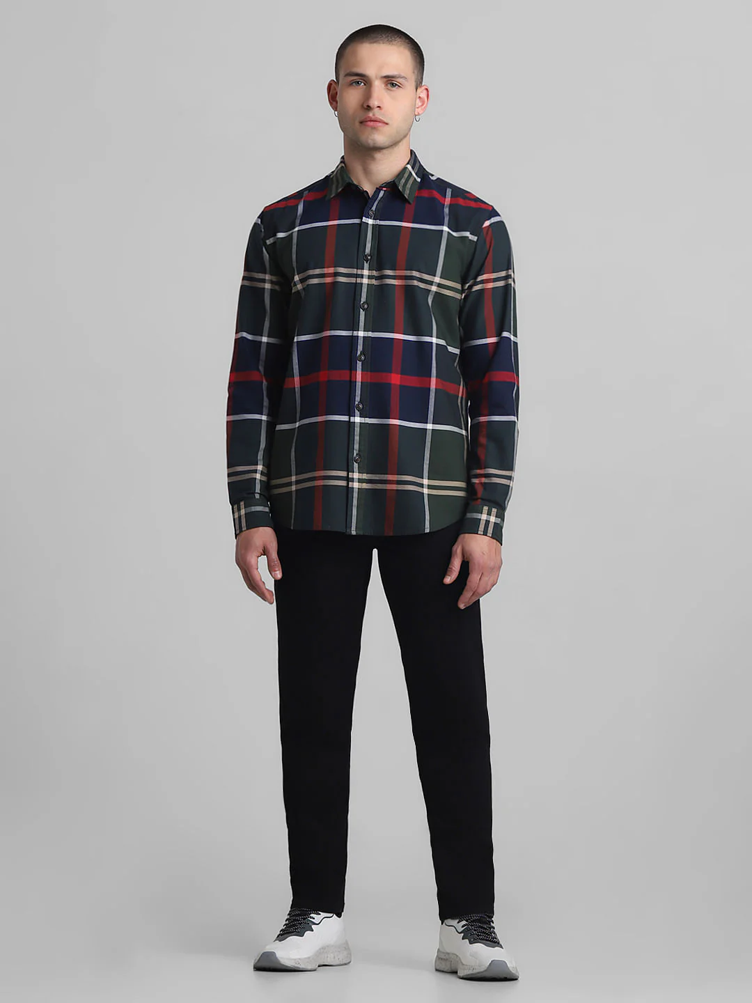 Green Check Full Sleeves Shirt - Image 6