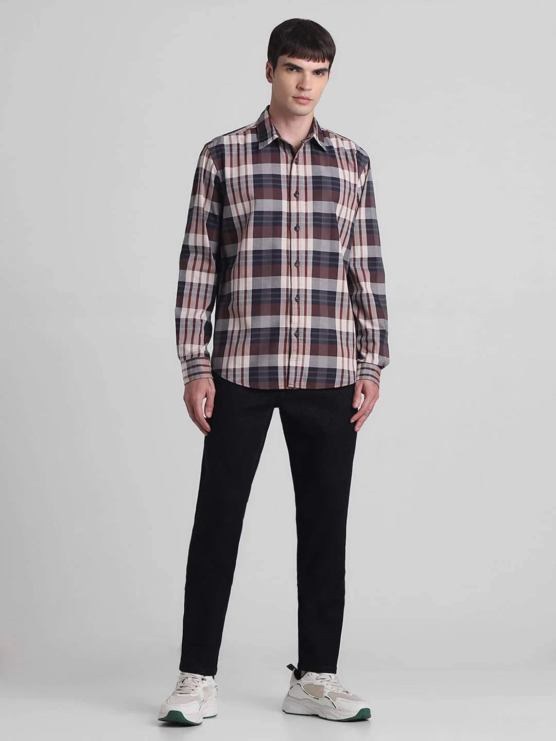 Brown Check Full Sleeves Shirt - Image 6