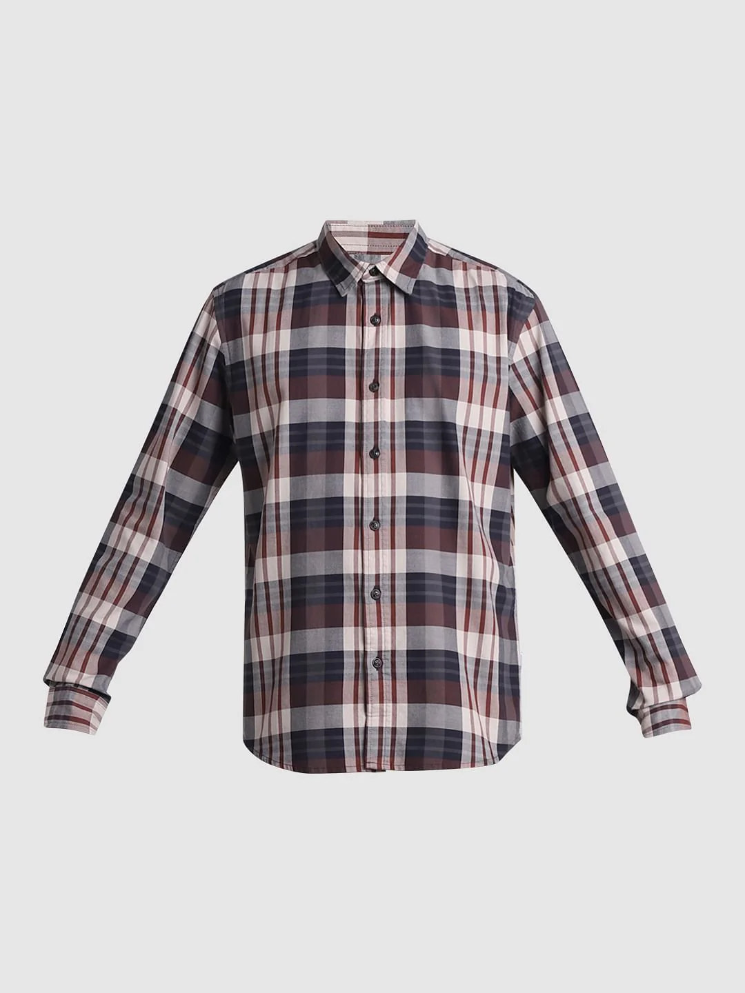 Brown Check Full Sleeves Shirt - Image 7