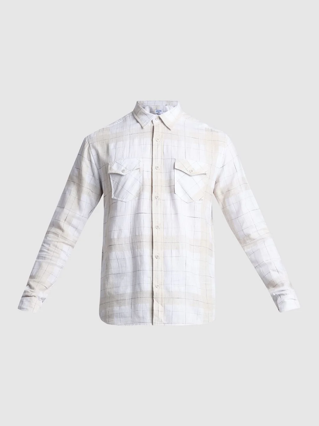 White Check Full Sleeves Shirt - Image 7