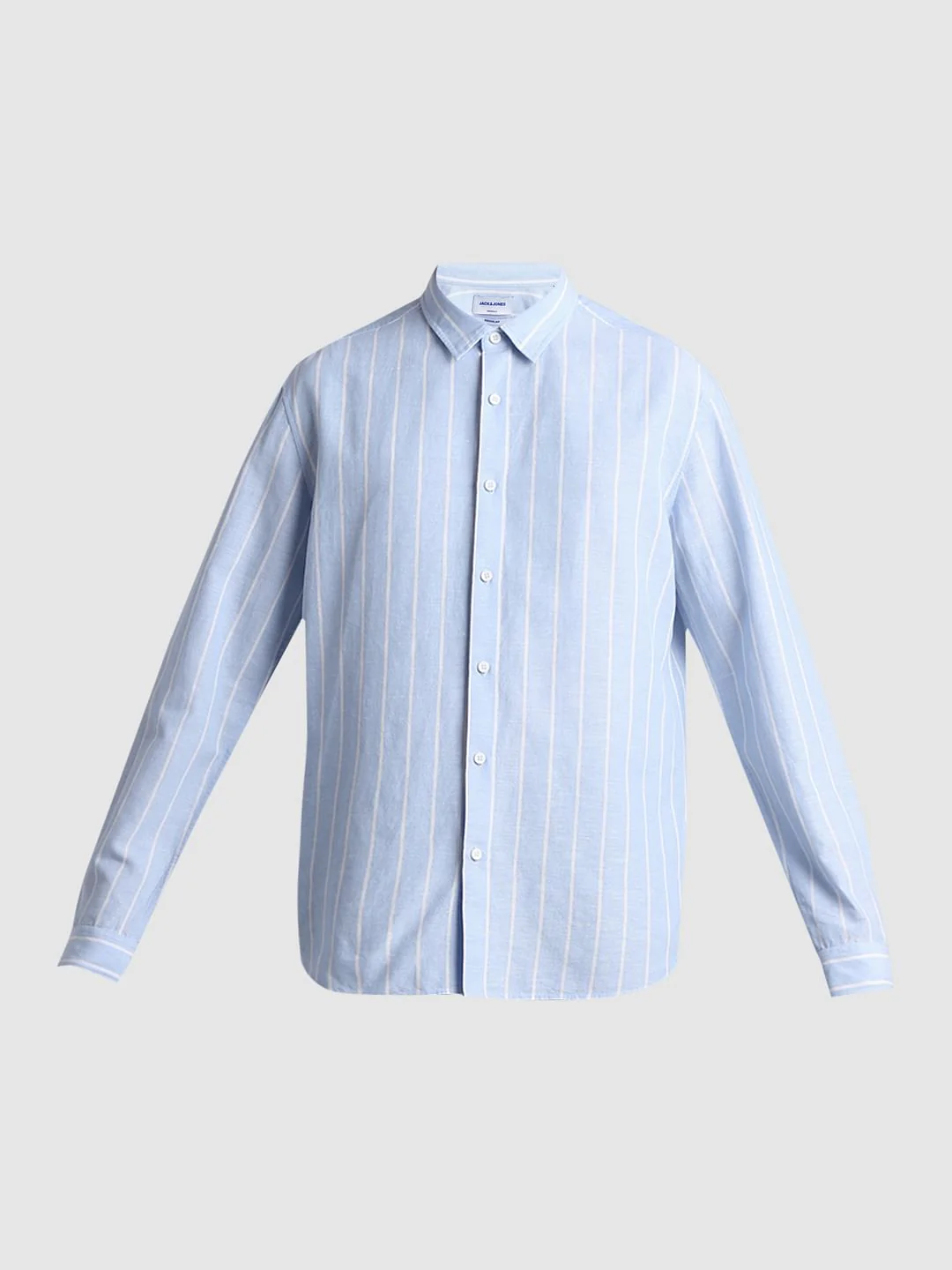 Blue Striped Full Sleeves Shirt - Image 7