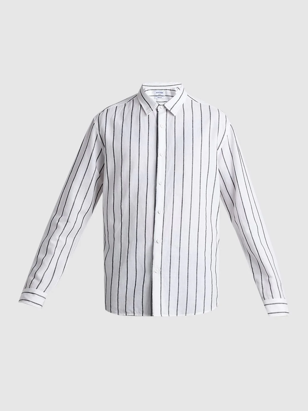 White Striped Full Sleeves Shirt - Image 7