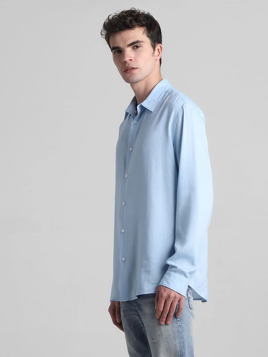 Blue Full Sleeves Shirt - Image 3