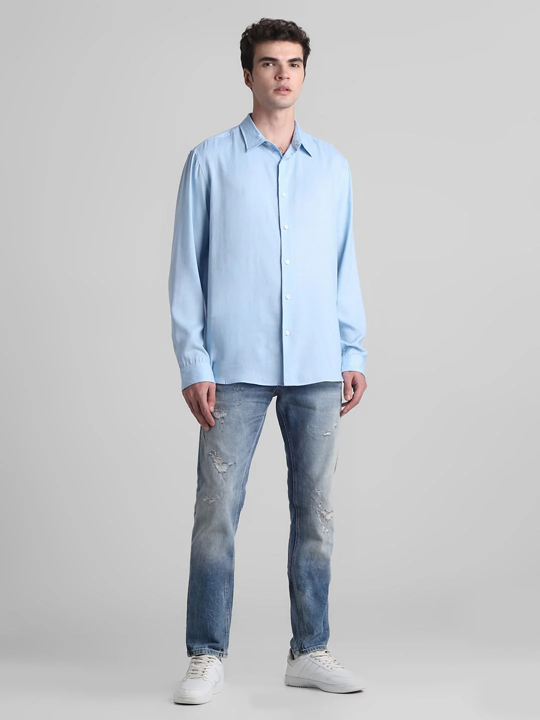 Blue Full Sleeves Shirt - Image 6