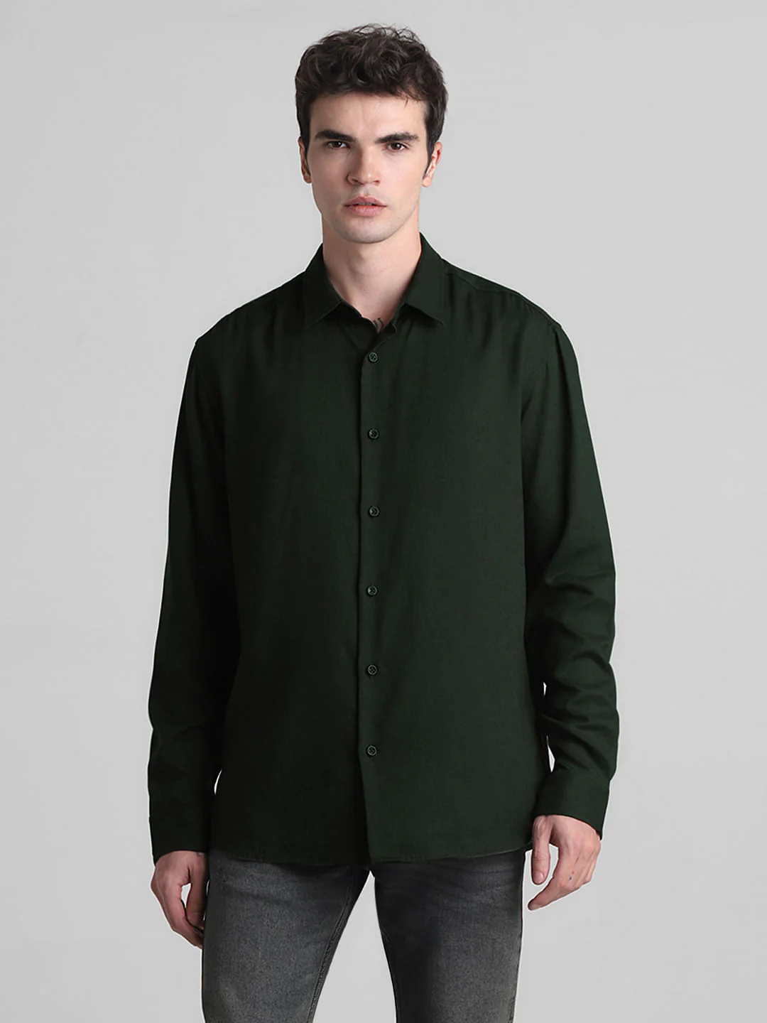 Dark Green Full Sleeves Shirt - Image 2