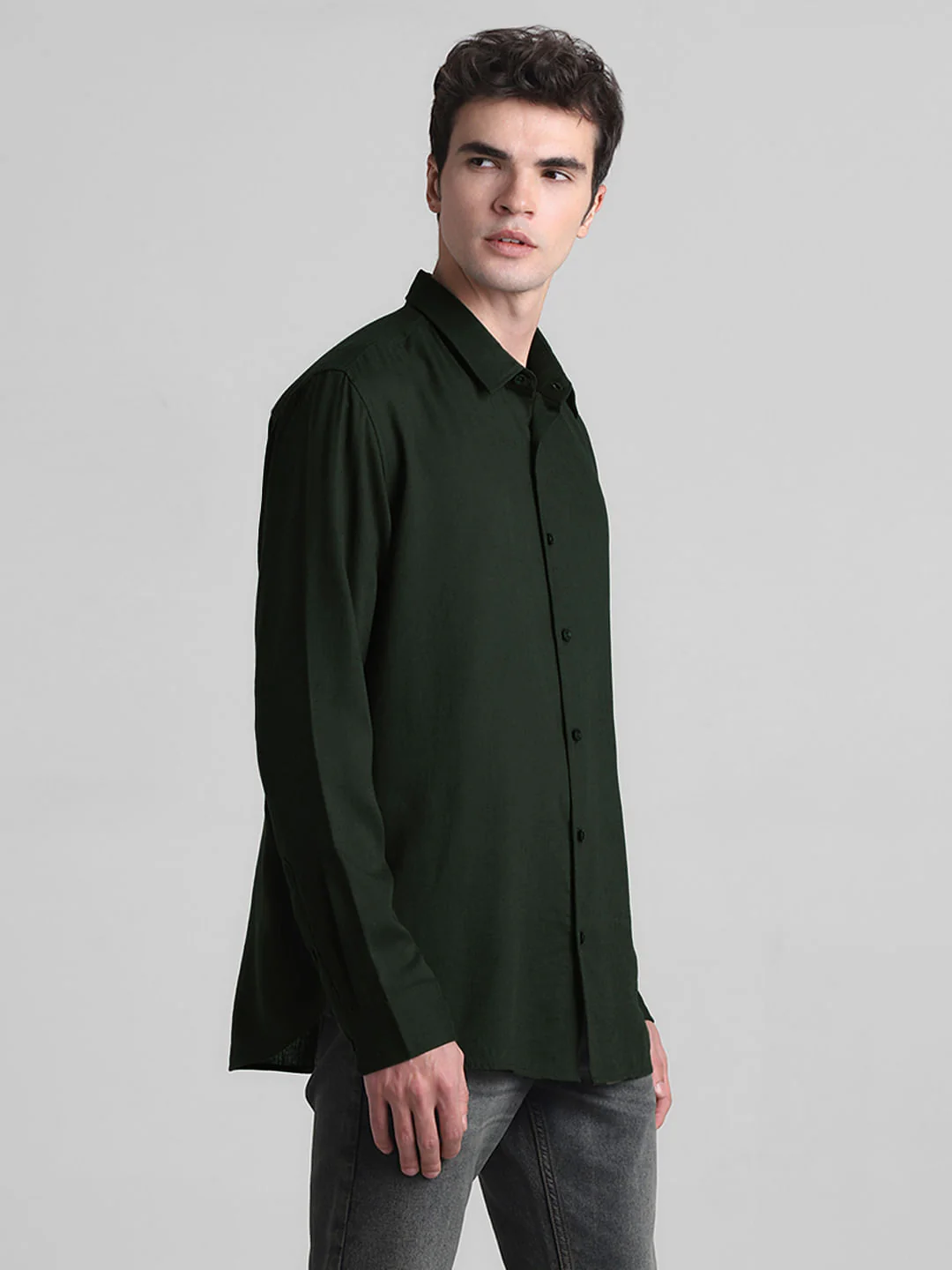 Dark Green Full Sleeves Shirt - Image 3