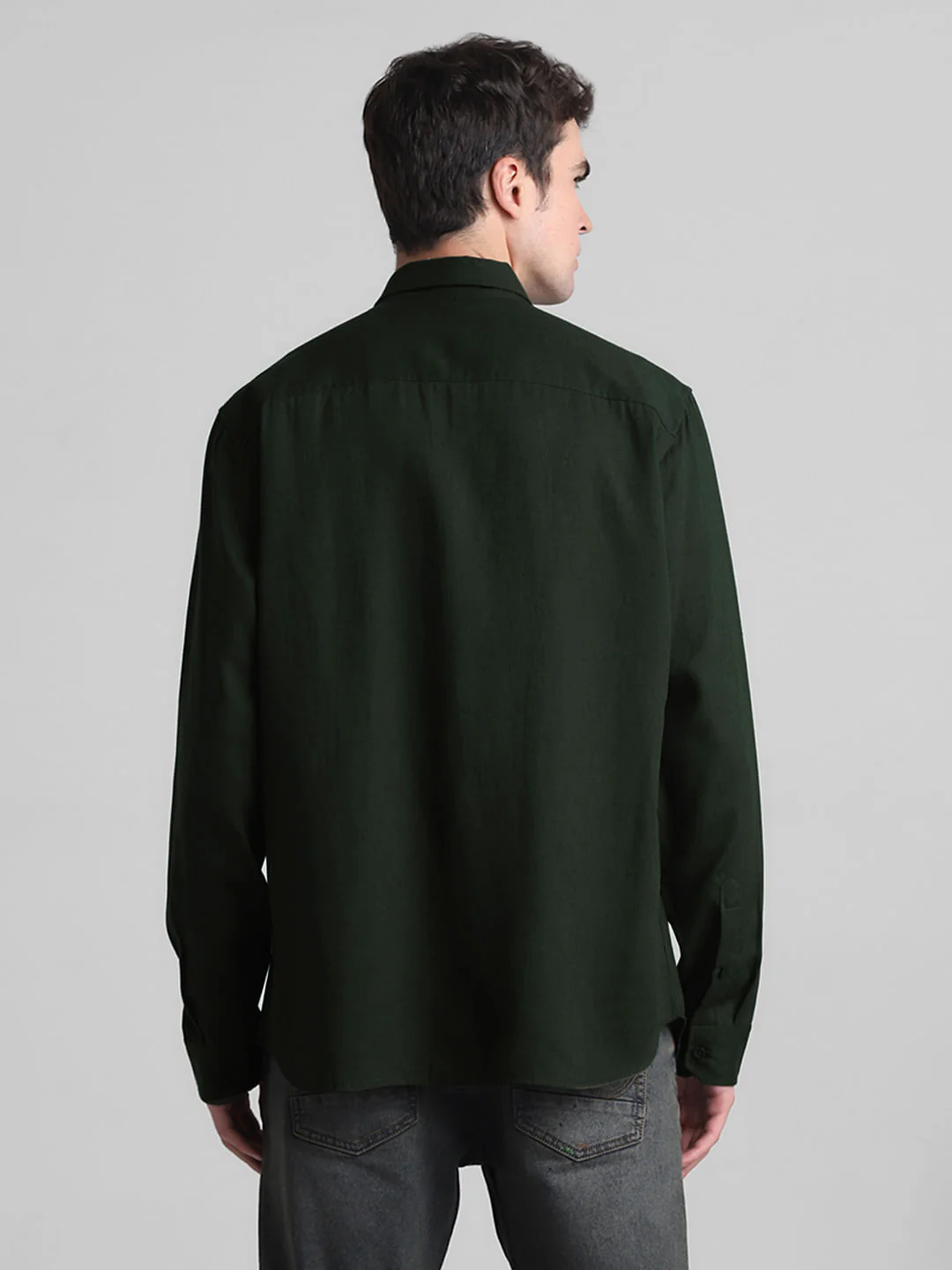 Dark Green Full Sleeves Shirt - Image 4