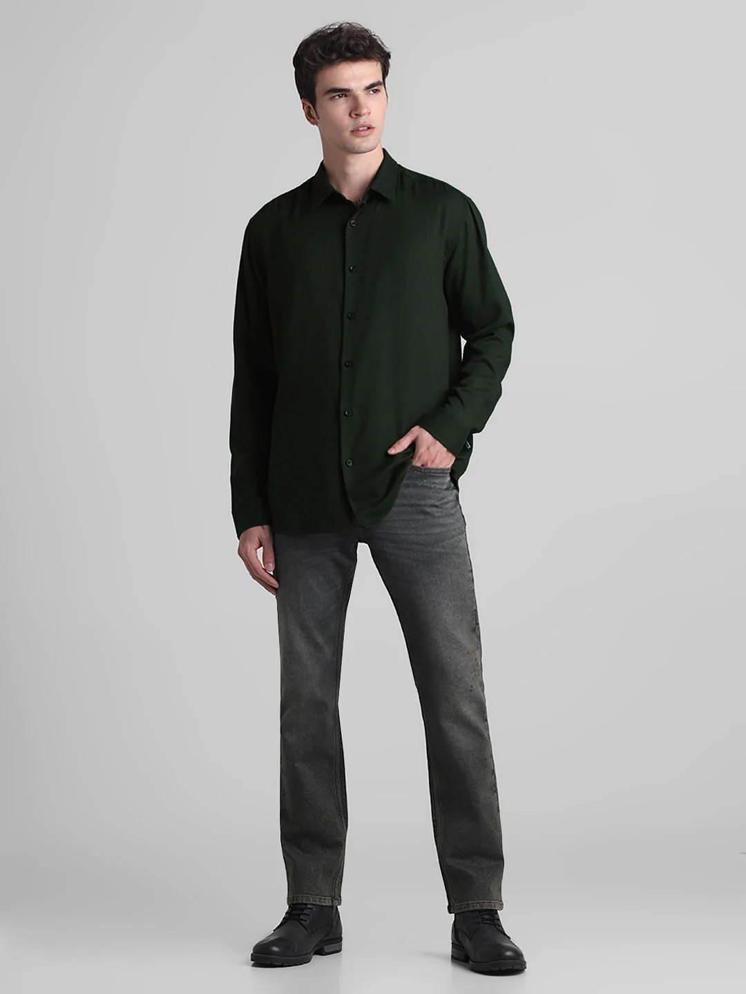 Dark Green Full Sleeves Shirt - Image 6
