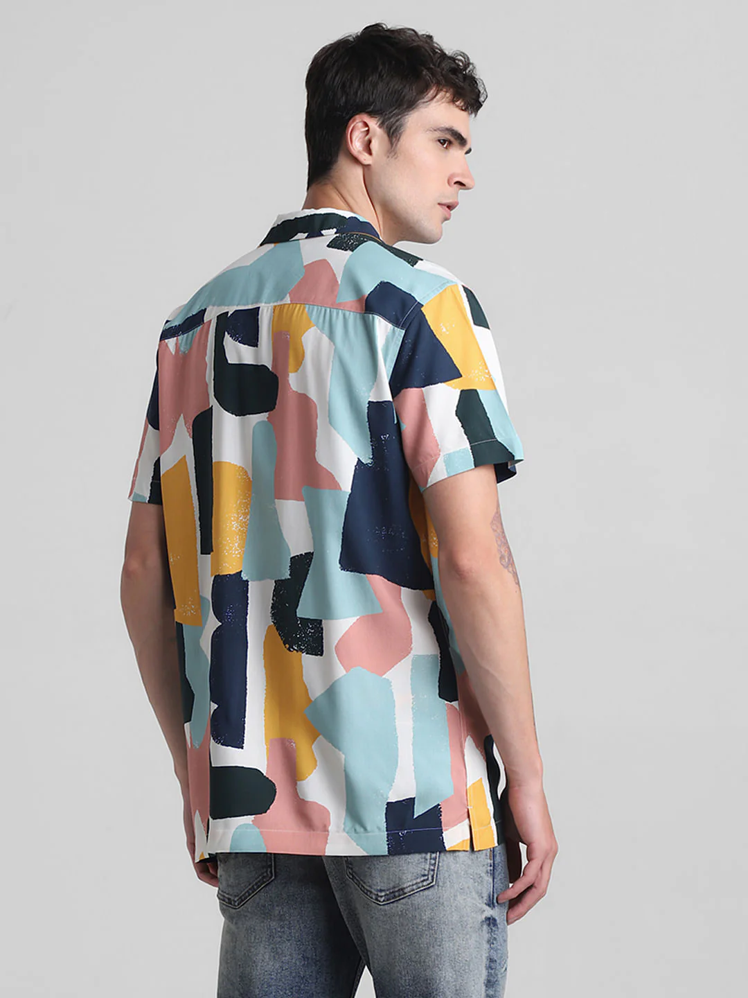Pink Printed Short Sleeves Shirt - Image 4